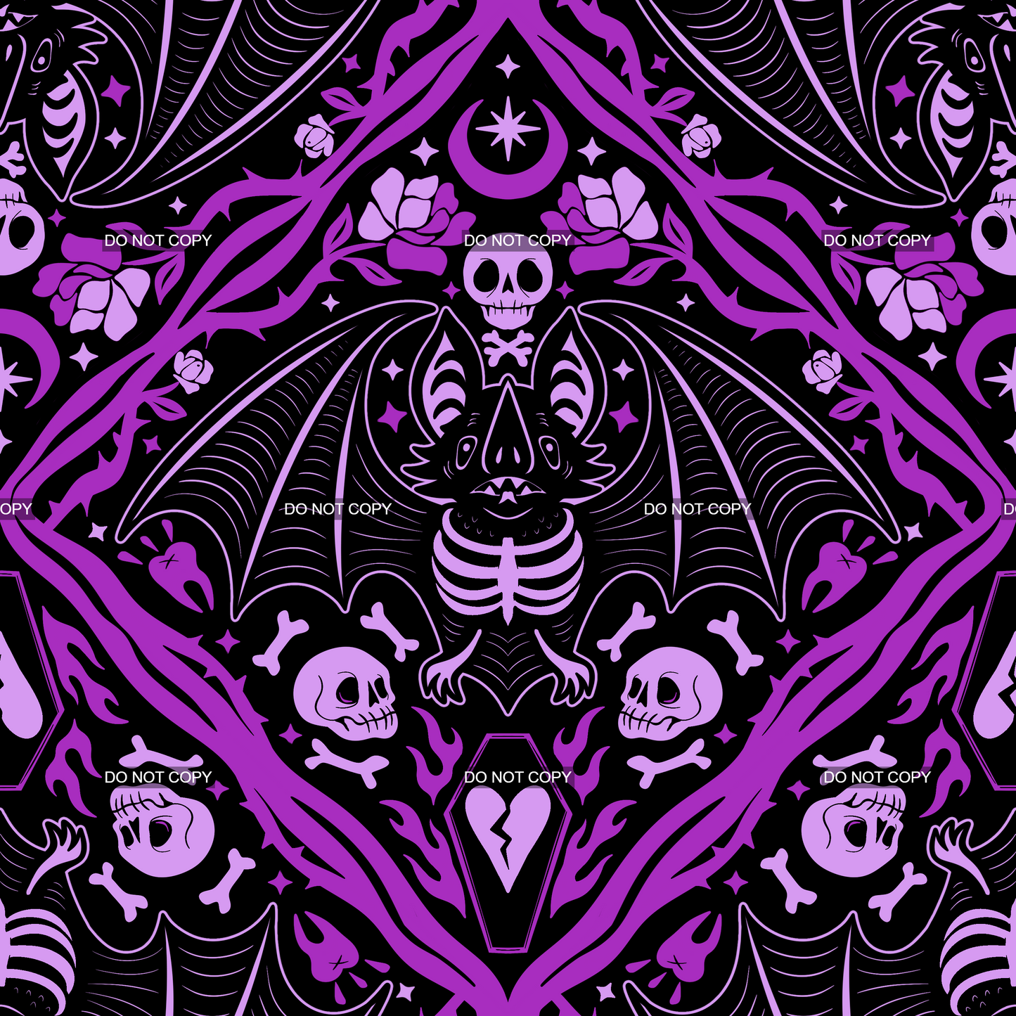 Bat Menagerie - Purple