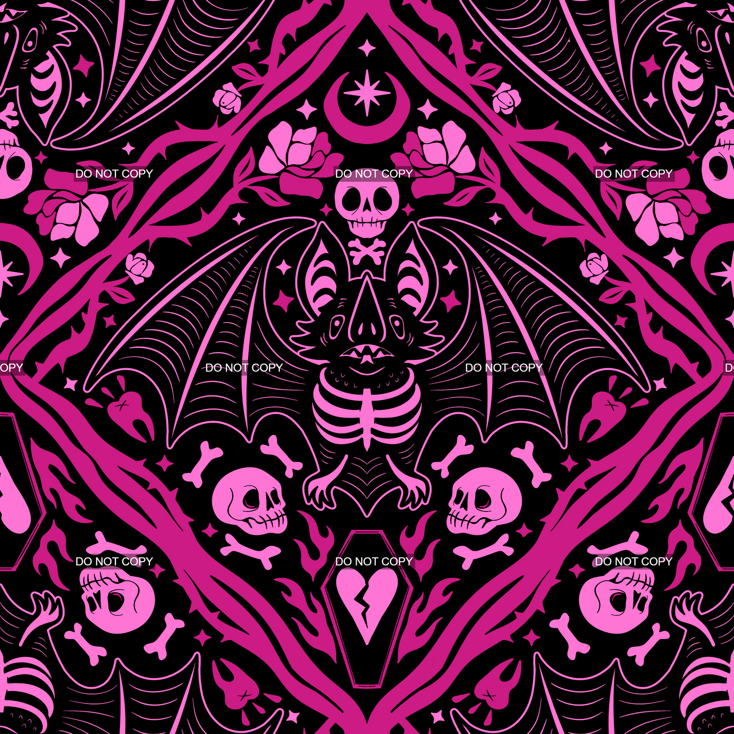 Bat Menagerie - Magenta