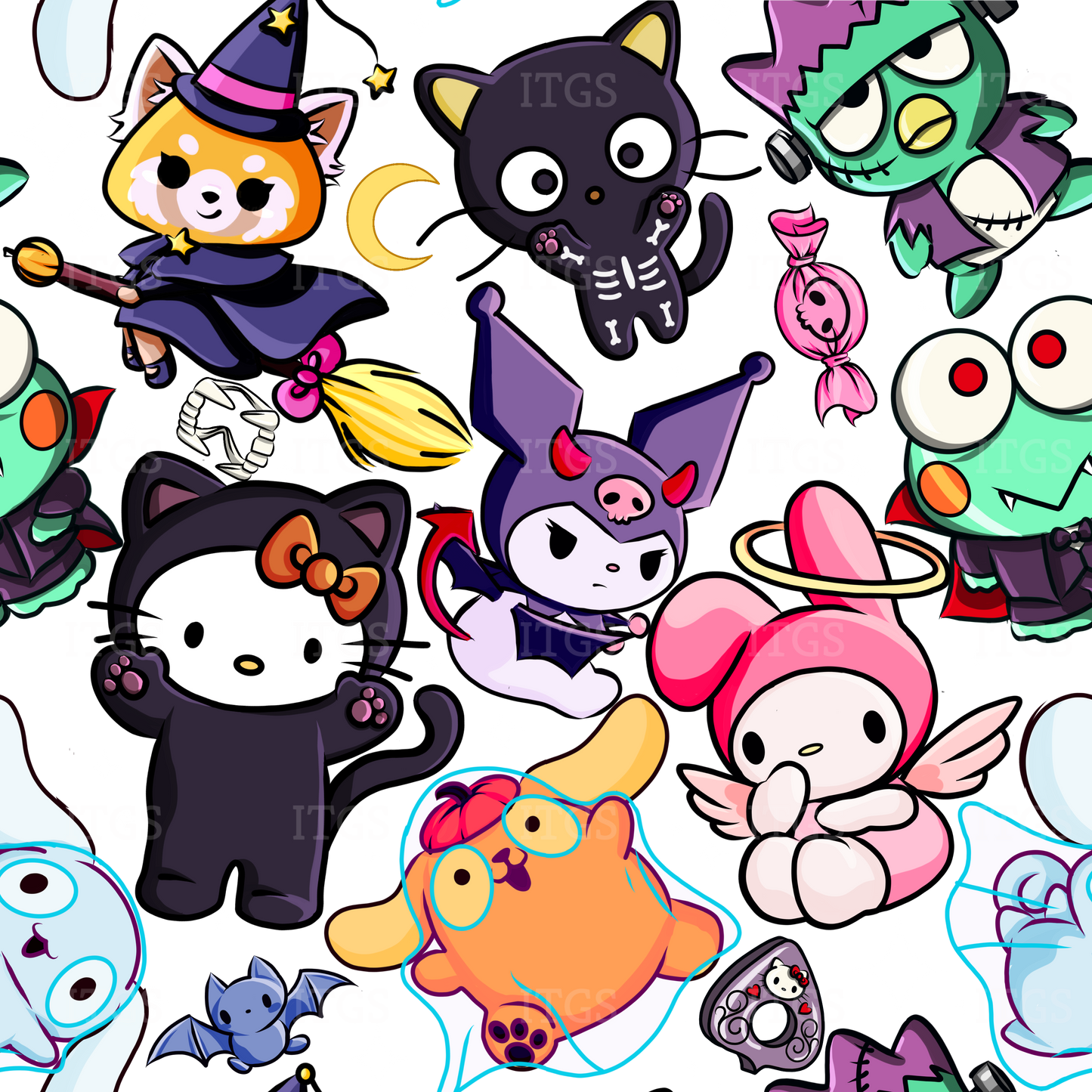 Preorder - Clear Design Spooky Kitty Crowd
