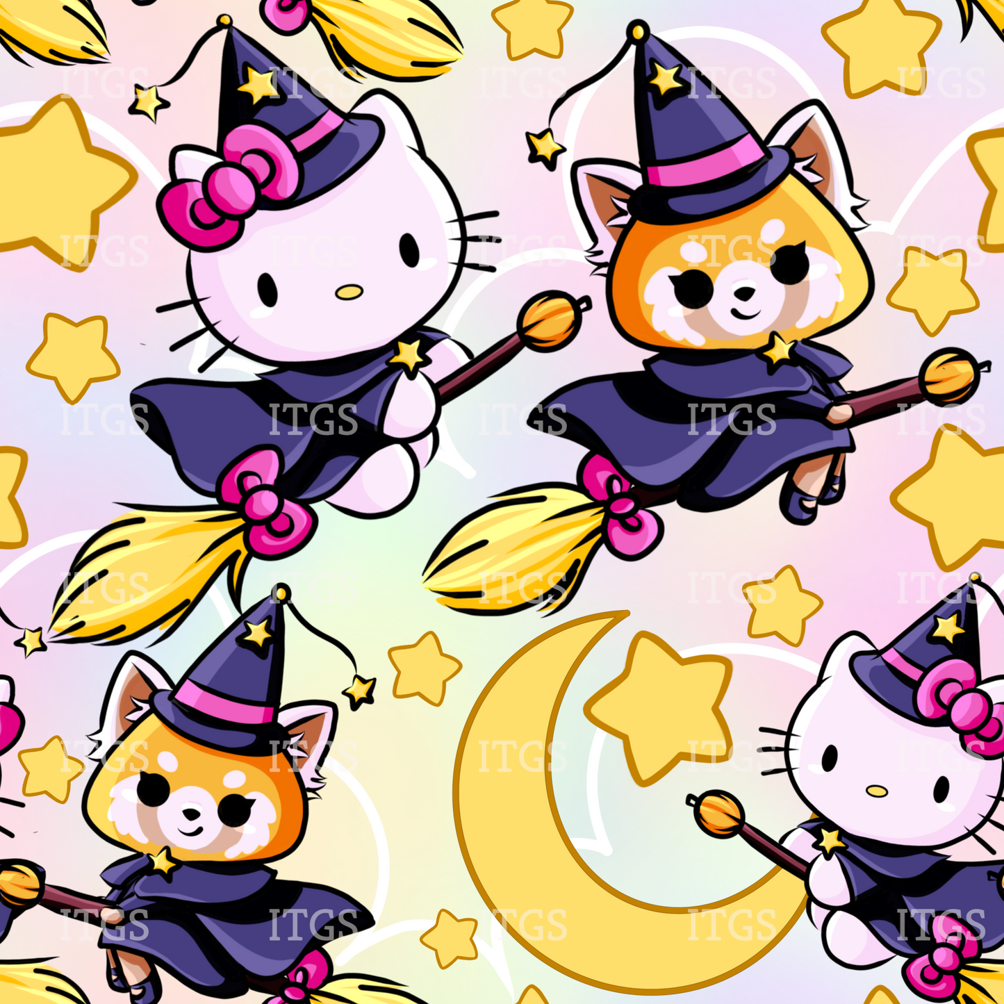 Preorder - Clear Design Spooky Kitty Crowd Witches