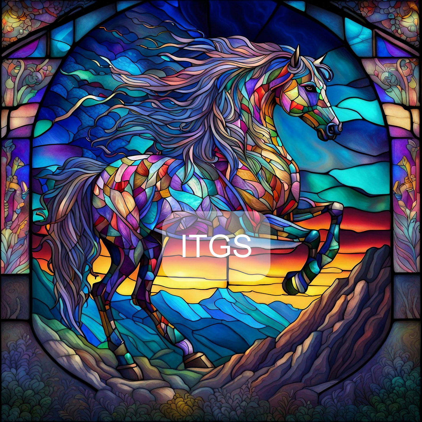 Stained Enigma Panel - Stallion