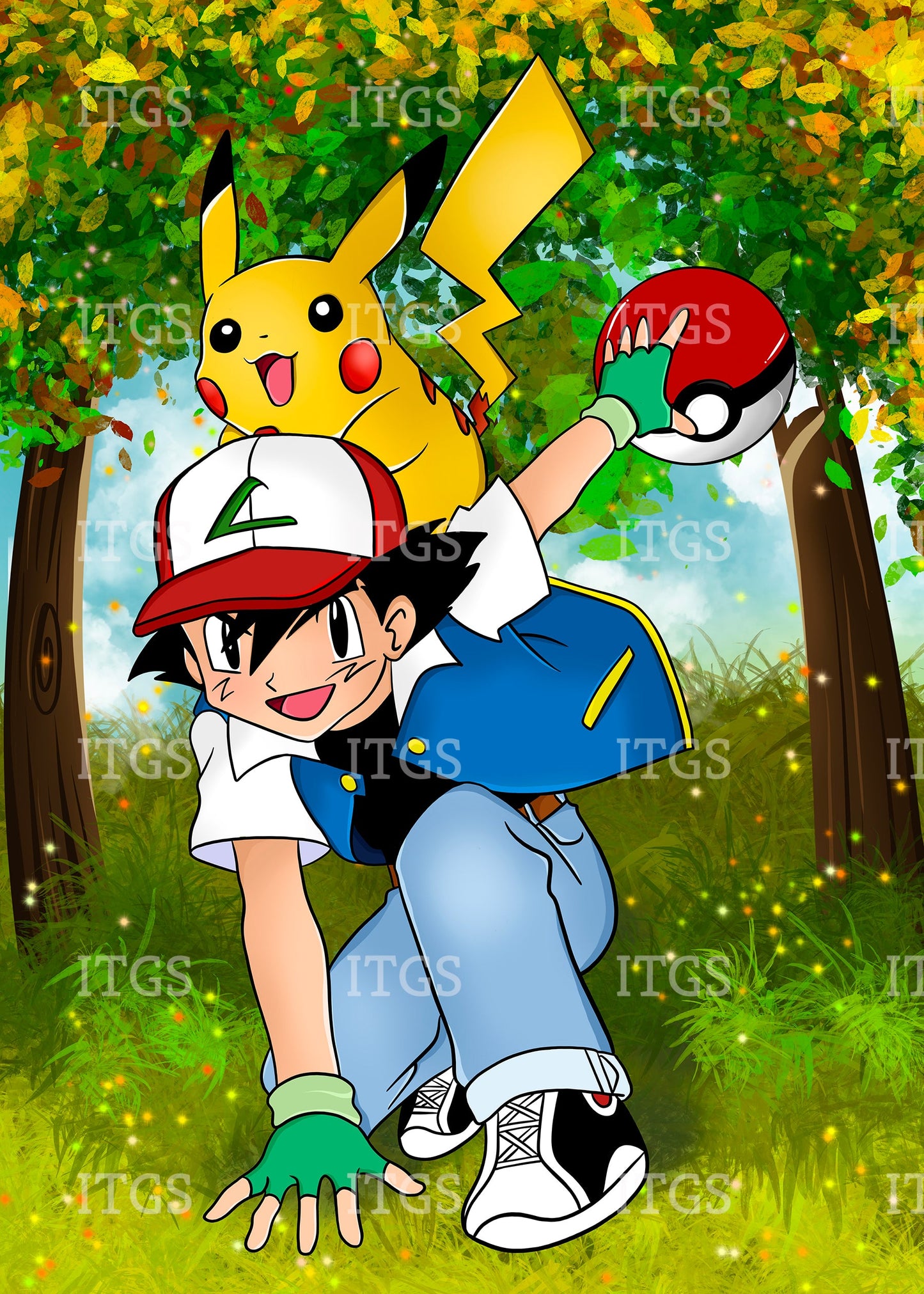 A Boy and his Poke Pal Blanket Topper