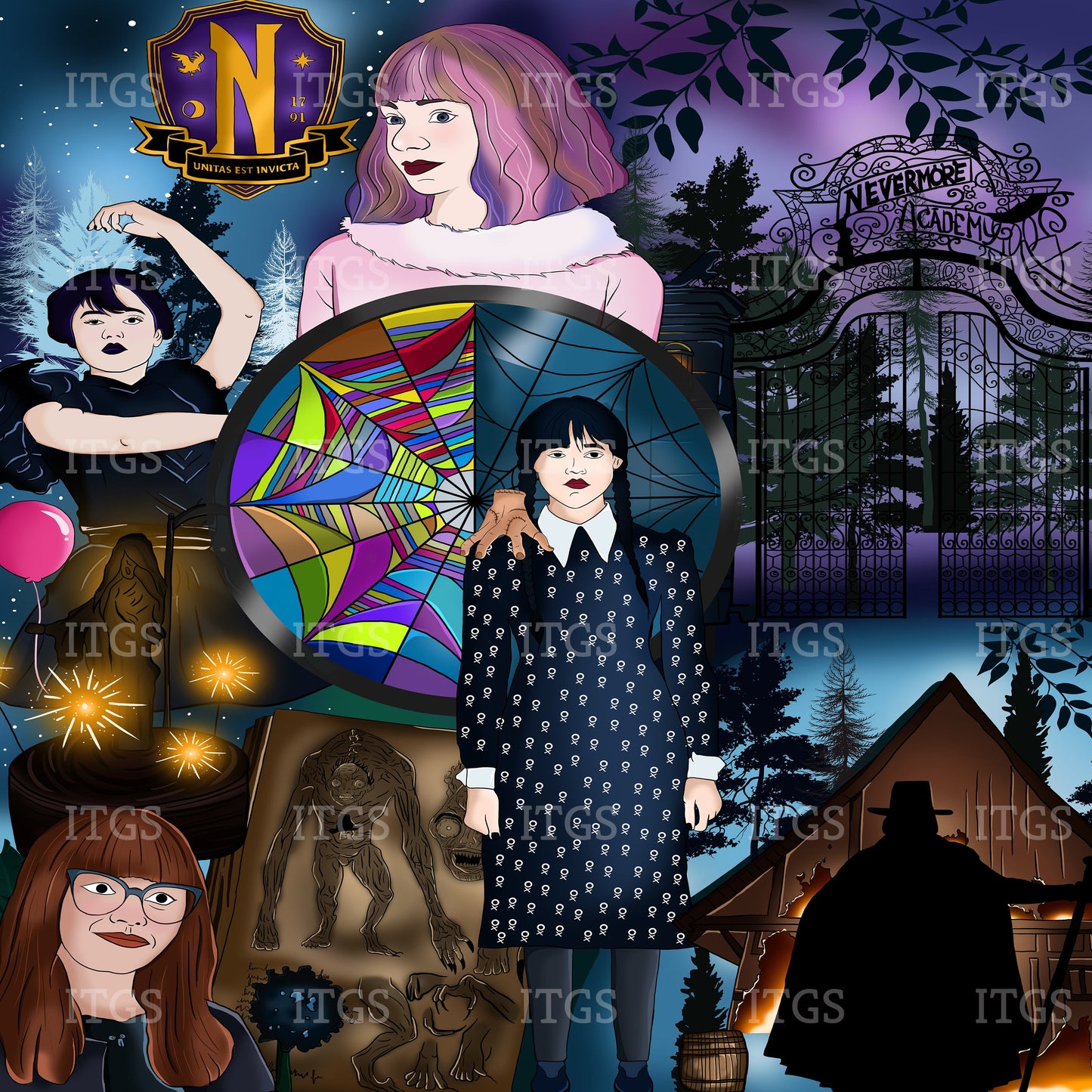 Academy Collage Blanket Topper