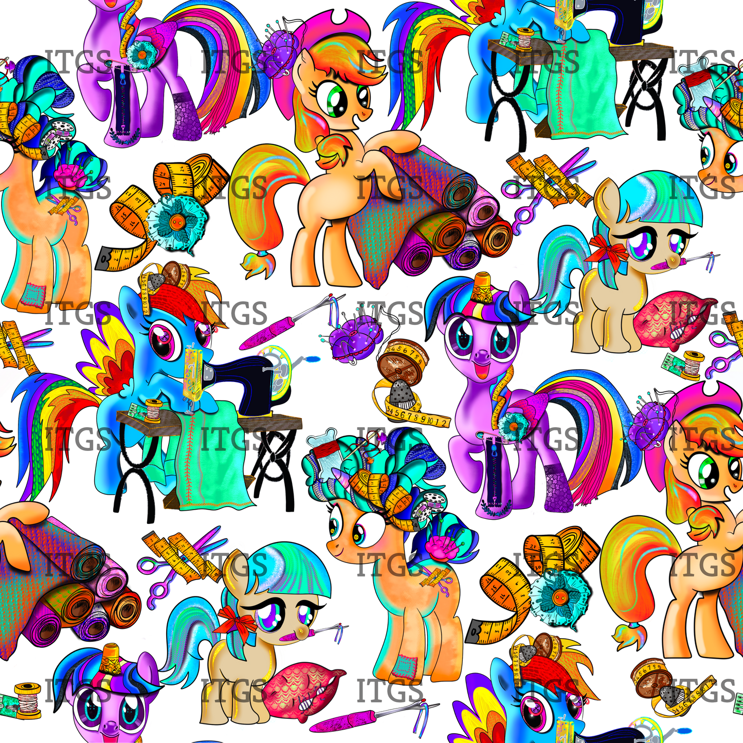 Preorder - Clear Design Sewing Ponies