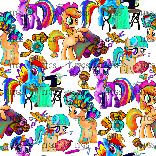 Preorder - Clear Design Sewing Ponies