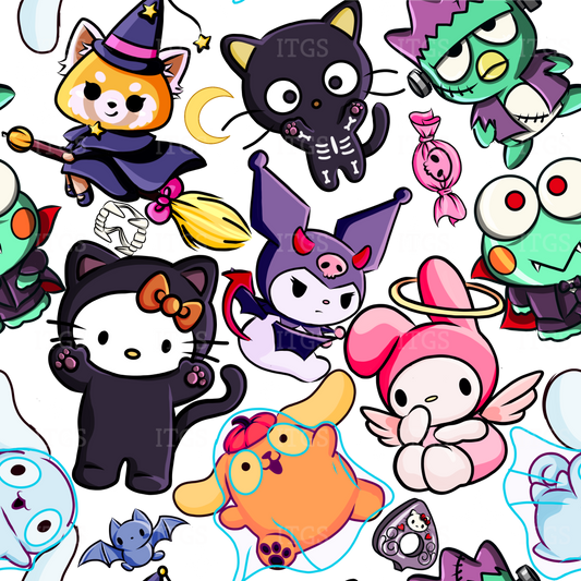 Preorder - Clear Design Spooky Kitty Crowd