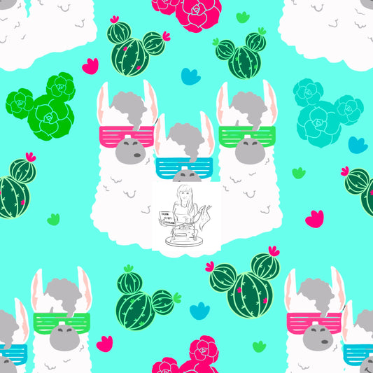 Llama Squad - Neon Aqua - Exclusive