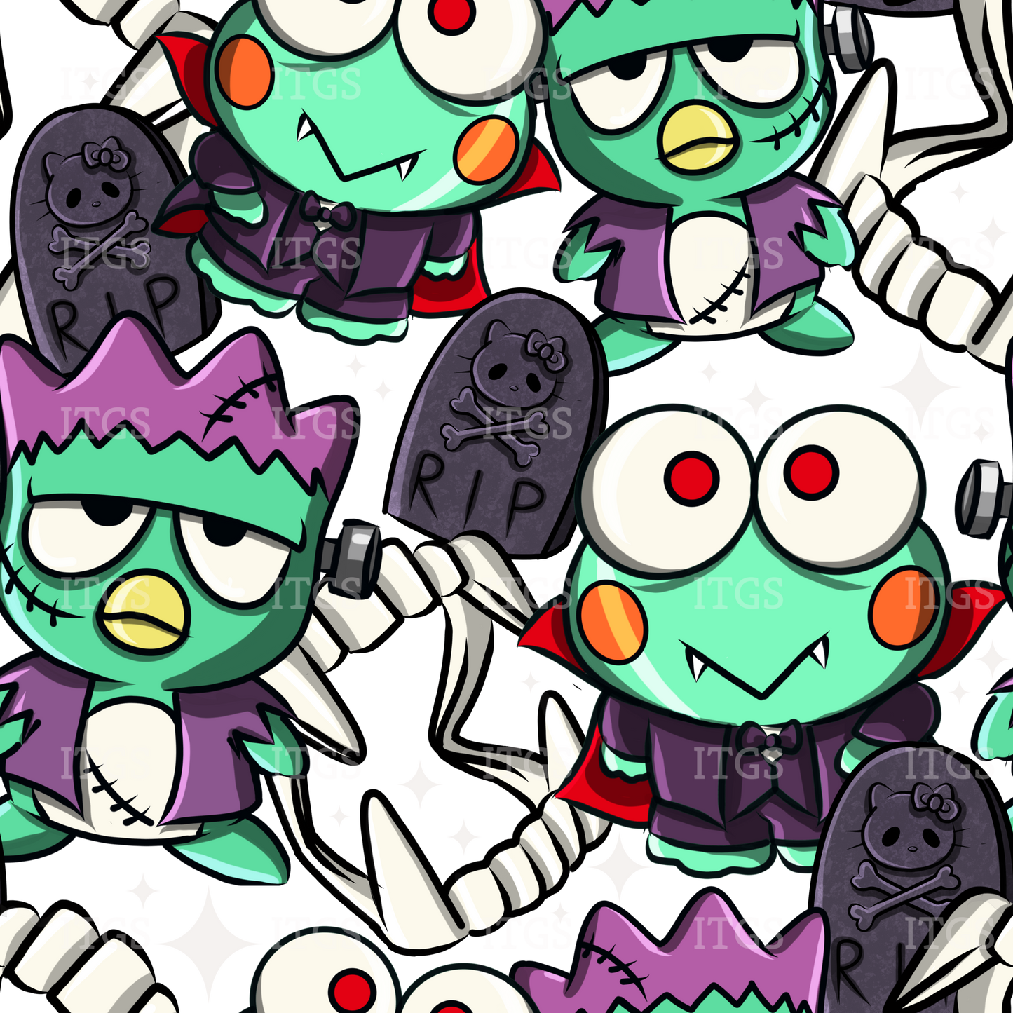 Preorder - Clear Design Spooky Kitty Crowd Monsters