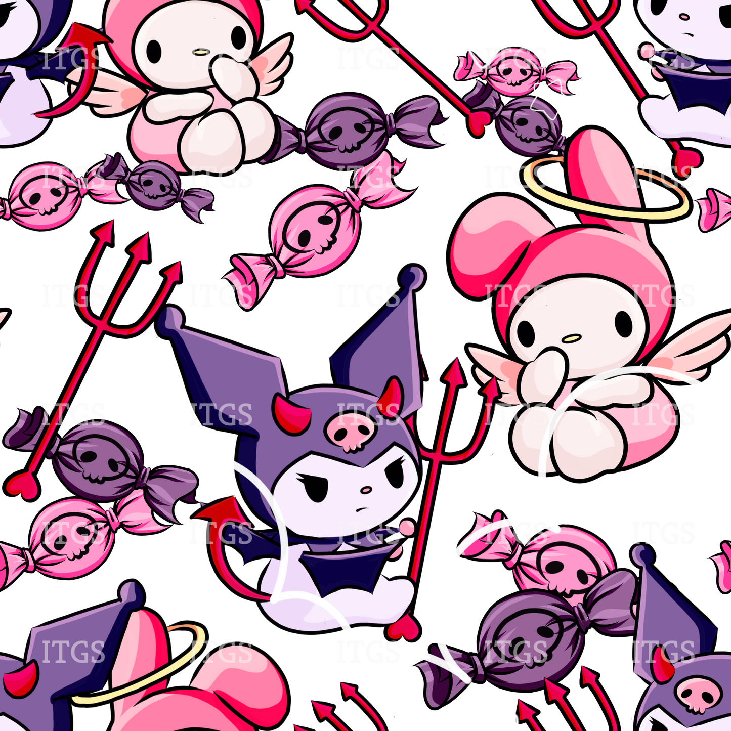 Preorder - Clear Design Spooky Kitty Crowd Angels Devils