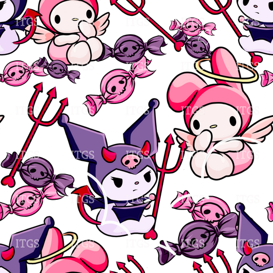Preorder - Clear Design Spooky Kitty Crowd Angels Devils