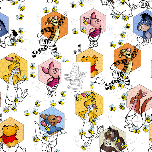 Preorder - Clear Design A Bear And Hexegons